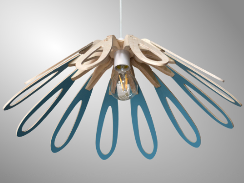 Matt Horwood Furniture Lightshade with light blue finish