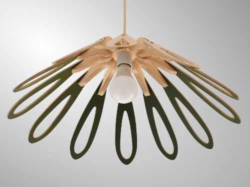 Matt Horwood Furniture Lightshade with raw olive green finish